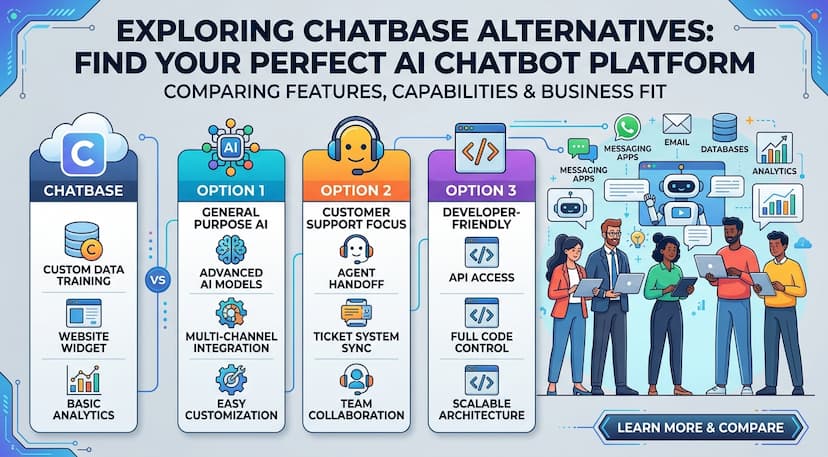 Chatbase Alternatives: 25 AI Chatbot Platforms for 2026