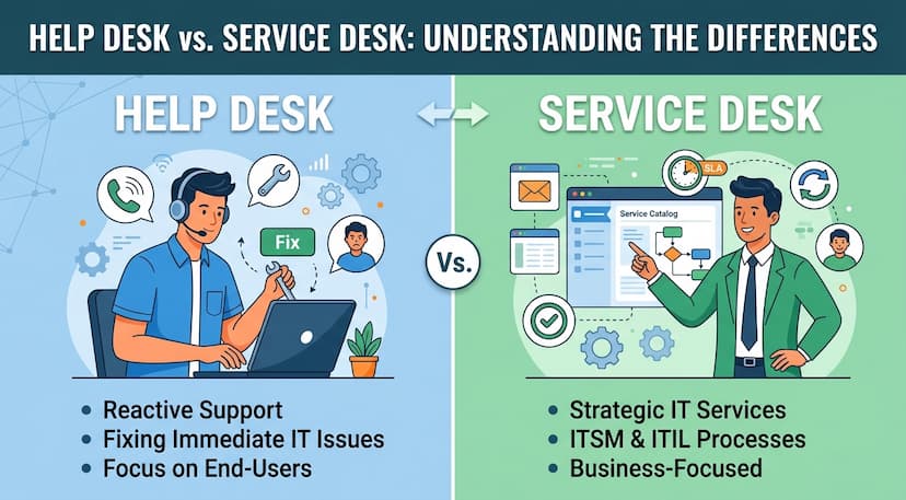 Help Desk vs Service Desk: The Real Difference (2026)