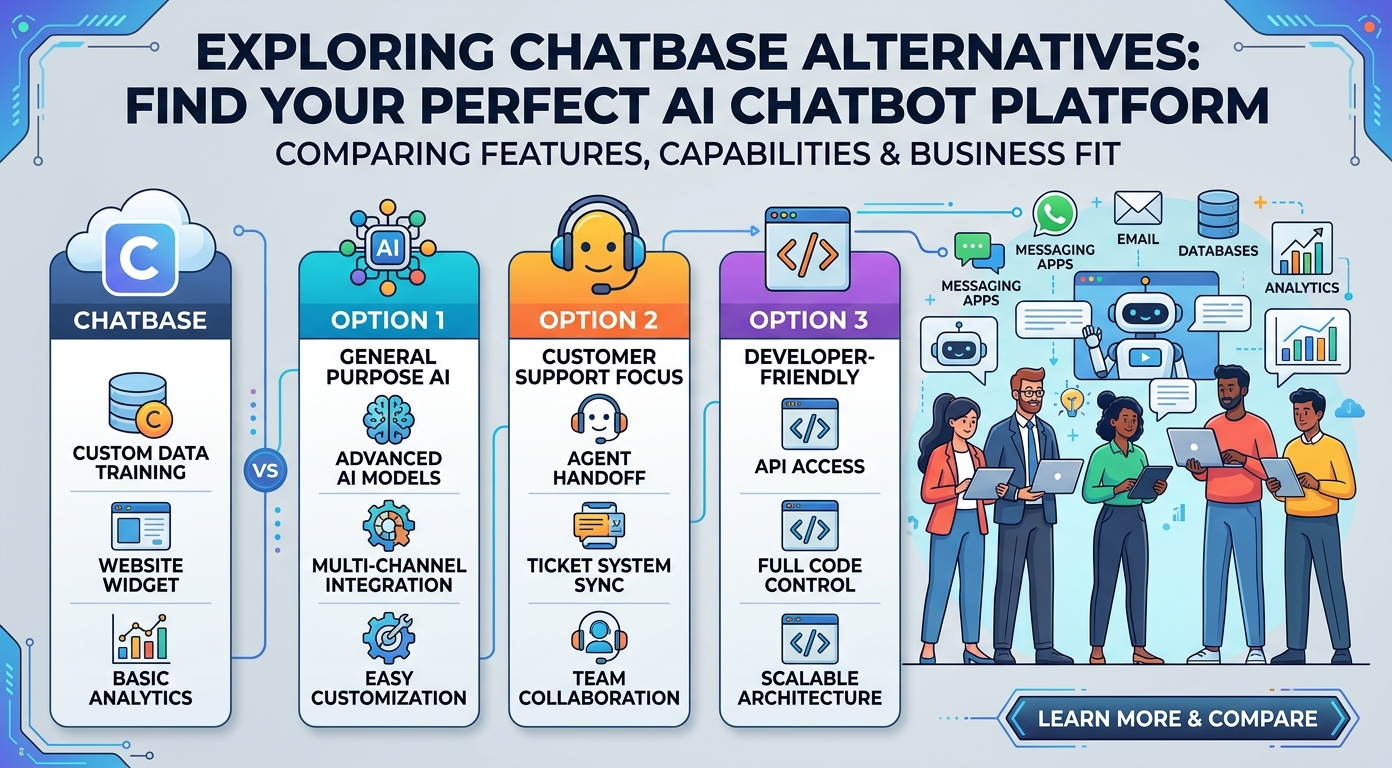 Chatbase Alternatives: 25 AI Chatbot Platforms for 2026